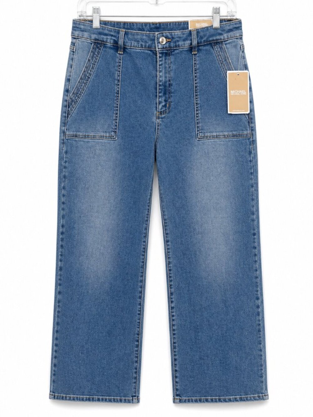 Michael Kors Selma Bootcut Jeans High Rise Medium Wash Blue Denim Size 16 NWT - Picture 2 of 6